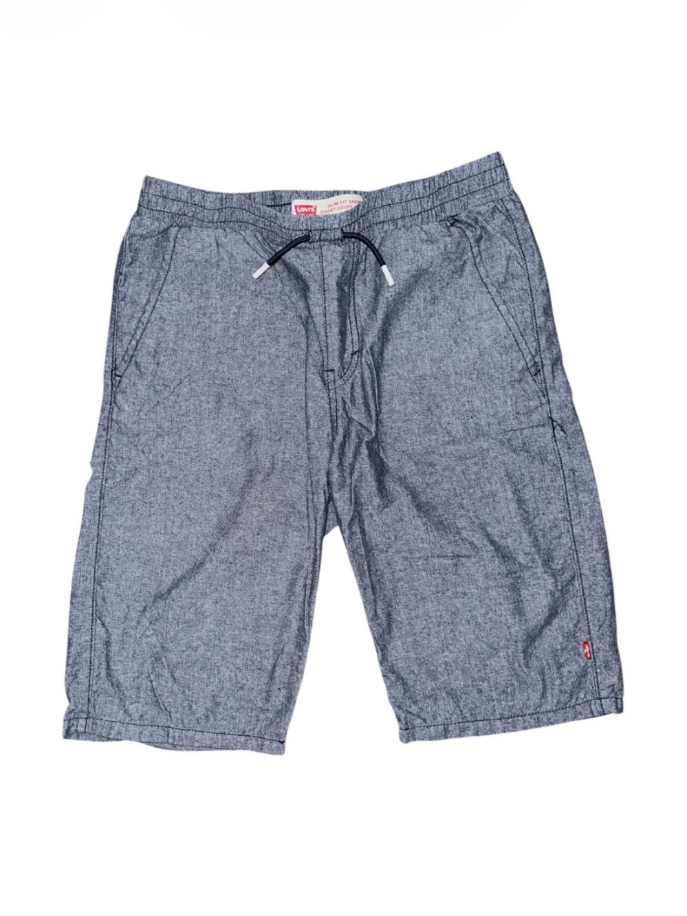 Levi's Boys Blue Chambray Shorts - Drawstring Waist